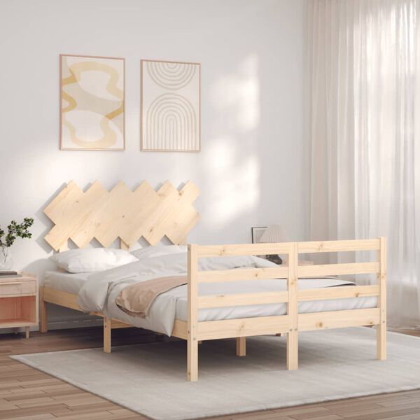 vidaXL Bed Frame without Mattress Small Double Solid Wood