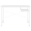 vidaXL Computer Desk White 105x55x72 cm MDF and Metal