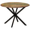 vidaXL Dining Table &Oslash;110x78 cm Solid Wood Reclaimed and Steel