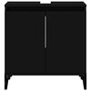 vidaXL Sink Cabinet Black 58x33x60 cm Engineered Wood