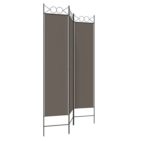 vidaXL 3-Panel Room Divider Anthracite 120x220 cm Fabric