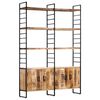 vidaXL 4-Tier Bookcase 124x30x180 cm Rough Mango Wood