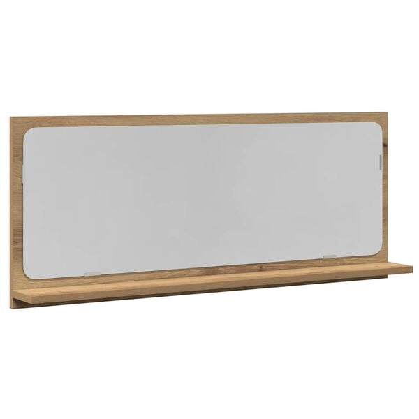 vidaXL Mirror Shelf Artisan oak 90 x 10.5 x 37 cm Engineered Wood