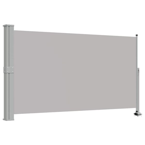 vidaXL Patio Retractable Side Awning 140 x 300 cm Grey