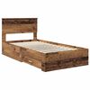 vidaXL Bed Frame with Headboard Old Wood 100 x 200 cm Engineered Wood