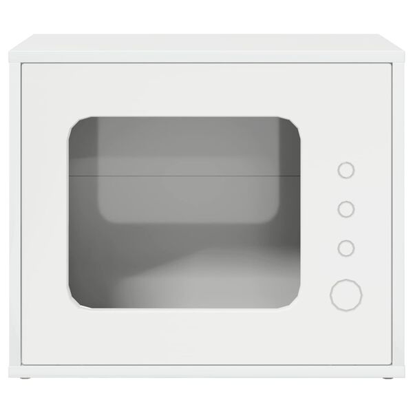 vidaXL Cat House Gloss White 51 x 30 x 42.5 cm Engineered Wood