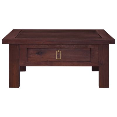 vidaXL Coffee Table Classical Brown 68x68x30 cm Solid Mahogany Wood