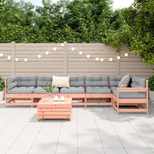 vidaXL 7 Piece Garden Sofa Set Solid Wood Douglas Fir