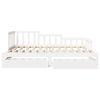 vidaXL Daybed with Trundle and Drawers without Mattress White 90x190 cm Single