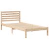 vidaXL Bed Frame with Headboard Brown 100 x 210 cm Solid Pine Wood