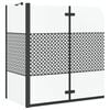 vidaXL Bath Enclosure Geometric Manual Black 120 x 67 x 129 cm