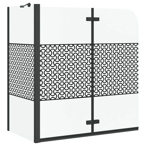 vidaXL Bath Enclosure Geometric Manual Black 120 x 67 x 129 cm