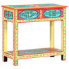 vidaXL Hand Painted Console Table 80x35x75 cm Solid Mango Wood