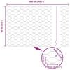vidaXL Hexagon Fence Grey 0.6 x 10 m Steel
