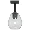 vidaXL Ceiling Spotlight Black 13 x 13 x 26 cm Glass and metal
