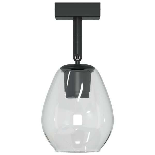 vidaXL Ceiling Spotlight Black 13 x 13 x 26 cm Glass and metal