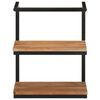 vidaXL Wall Shelf 40x30x50 cm Solid Wood Acacia and Iron
