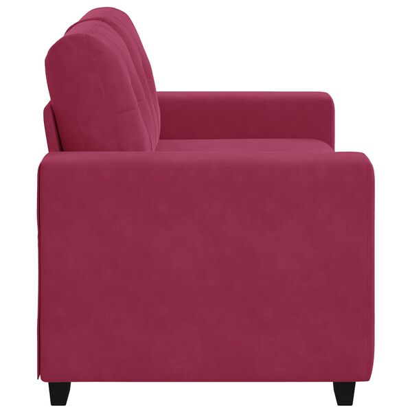 vidaXL Sofa 120cm Wine Red Poly velvet