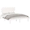 vidaXL Bed Frame without Mattress White 140x190 cm Solid Wood