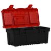 vidaXL 2 Piece Tool Box Set Black and Red Polypropylene