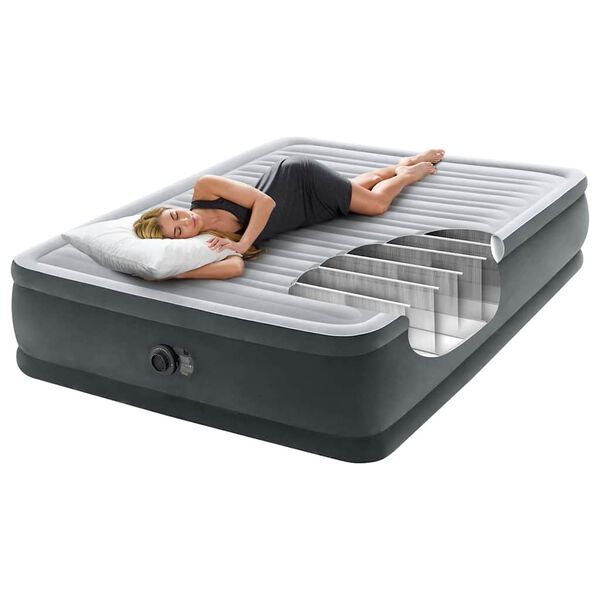 Intex Airbed Dura-Beam Deluxe Comfort Plush Queen Size 152x203x46cm