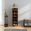 vidaXL Shoe Cabinet Smoked Oak 30x35x105 cm Engineered Wood