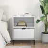 vidaXL Bedside Cabinet with Drawer High gloss white 49 x 36 x 61 cm