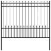 vidaXL Spike Ring Fence Black 200 x 200 cm Powder-Coated Steel