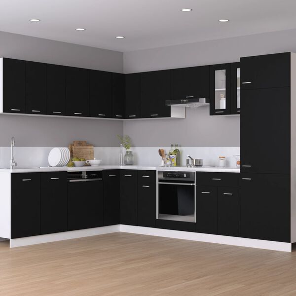 vidaXL Hanging Cabinet Lyon Black 50x31x60 cm Engineered Wood