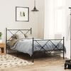 vidaXL Metal Replace Headboard Black 107cm