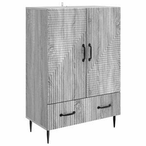 vidaXL Sideboard Grey Sonoma 66 x 34.5 x 95 cm Engineered Wood