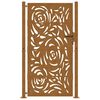 vidaXL Garden Gate 100x175 cm Weathering Steel Flame Design