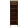 vidaXL Shoe Cabinet Brown Oak 30x35x105 cm Engineered Wood