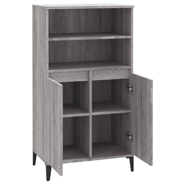 vidaXL Highboard Grey Sonoma 60x36x110 cm Engineered Wood
