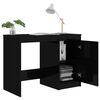 vidaXL Desk High Gloss Black 100x50x76 cm Engineered Wood
