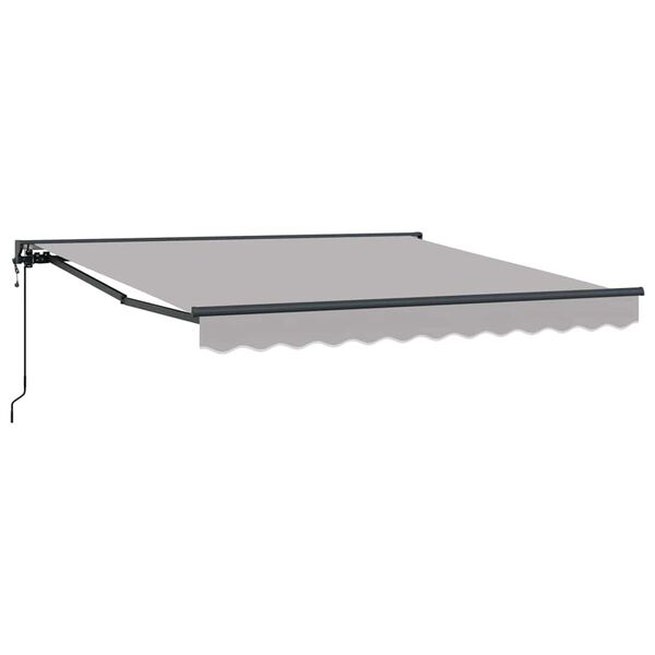 vidaXL Retractable Awning Light Grey 300 x 250 cm Polyester and Metal