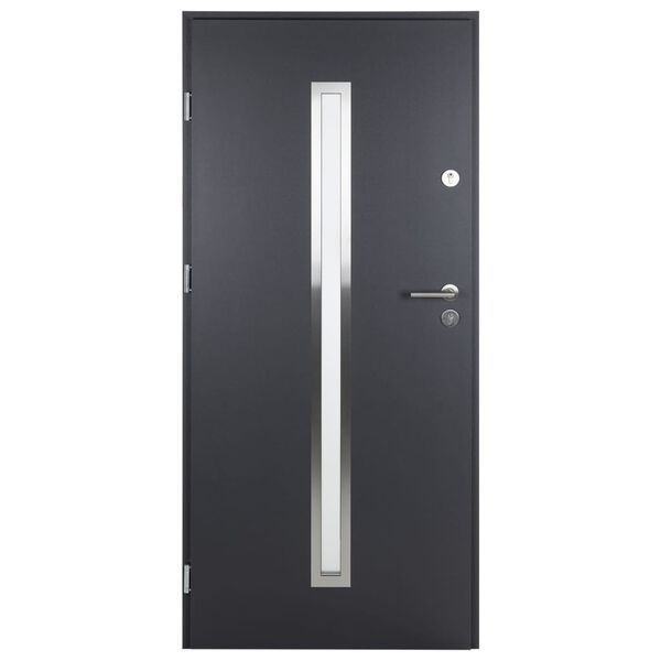 vidaXL Front Door Anthracite 90x200 cm Aluminium