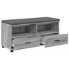 vidaXL Hall Bench with Cushion Grey Sonoma 100 x 38 x 46 cm