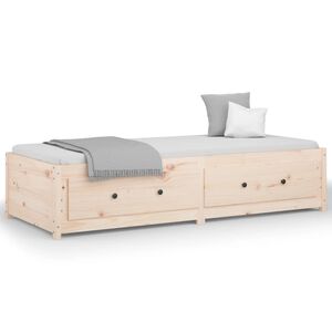vidaXL Day Bed without Mattress 75x190 cm Small Single Small Single Solid Wood Pine