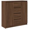 vidaXL Sideboard with Drawers Brown Oak 100.5x35x98.5 cm Engineered Wood