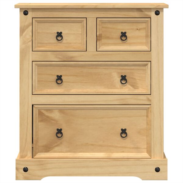 vidaXL Chest of Drawers Corona 80x43x91 cm Solid Wood Pine