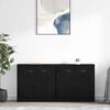 vidaXL Sideboards 2 pcs Black Oak 70 x 35.5 x 67.5 cm Engineered Wood