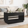 vidaXL Coffee Table with Infinity LED Black 90x50x50 cm