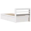 vidaXL Bed Frame with Headboard White 90x190 cm Single Solid Wood Pine