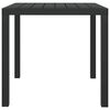 vidaXL Garden Table Black 80x80x74 cm Aluminium and WPC