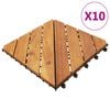 vidaXL Decking Tile 10 pcs Brown 30 x 30 cm Acacia Hardwood