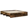 vidaXL Bed Frame Smoked Oak 200 x 200 cm Engineered Wood