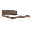 vidaXL Bed Frame without Mattress Brown Fabric 150x200 cm King Size