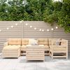vidaXL 7 Piece Garden Sofa Set Solid Wood Pine