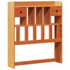 vidaXL Bookcase Bed without Mattress Wax Brown 75x190cm Solid Wood Pine